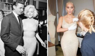 Kim Kardashian e vestido Marilyn Monroe